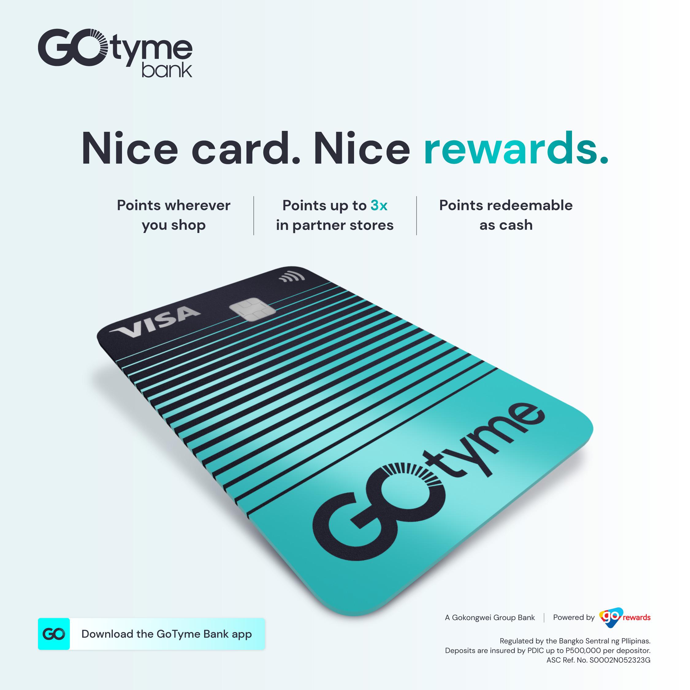 Nice Card, Nice Rewards with GoTyme Bank