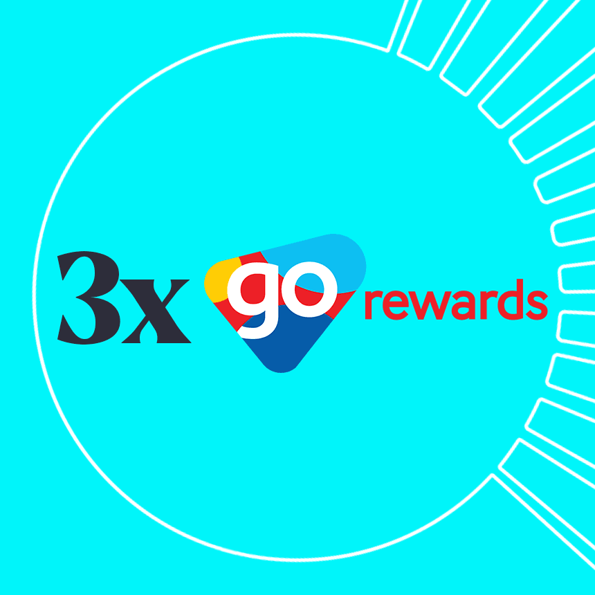 Earn 3x Go Rewards Points when you pay with your GoTyme Bank Visa debit card